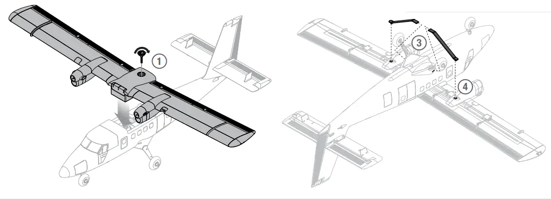 HORIZON EFL300500 Twin Otter 1.2m BNF Basic - motor nacelle