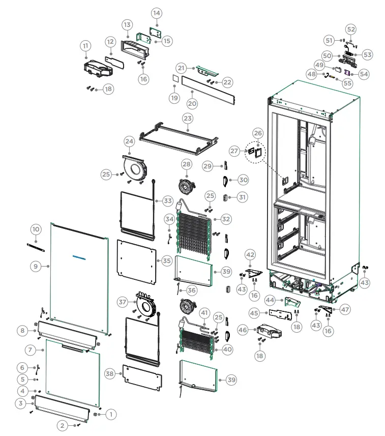 FISHER PAYKEL RS4621FLJK2 Vertical Freezer - COMPONENTS 3