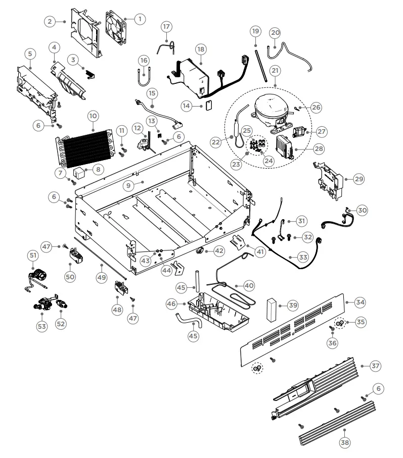 FISHER PAYKEL RS4621FLJK2 Vertical Freezer - COMPONENTS 5