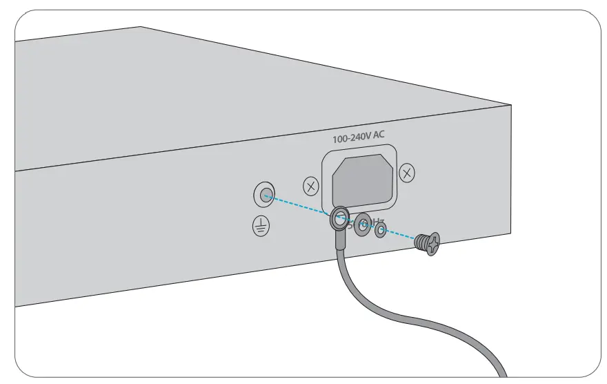 FS S3700 24T4F Switch Full Gigabit Access Switch - Grounding