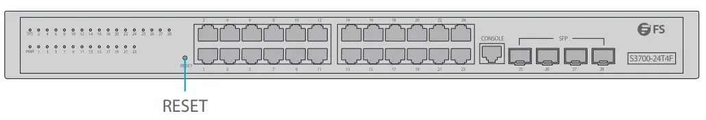 FS S3700 24T4F Switch Full Gigabit Access Switch - Panel Button
