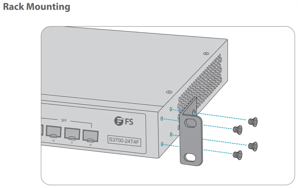 FS S3700 24T4F Switch Full Gigabit Access Switch - Rack Mounting