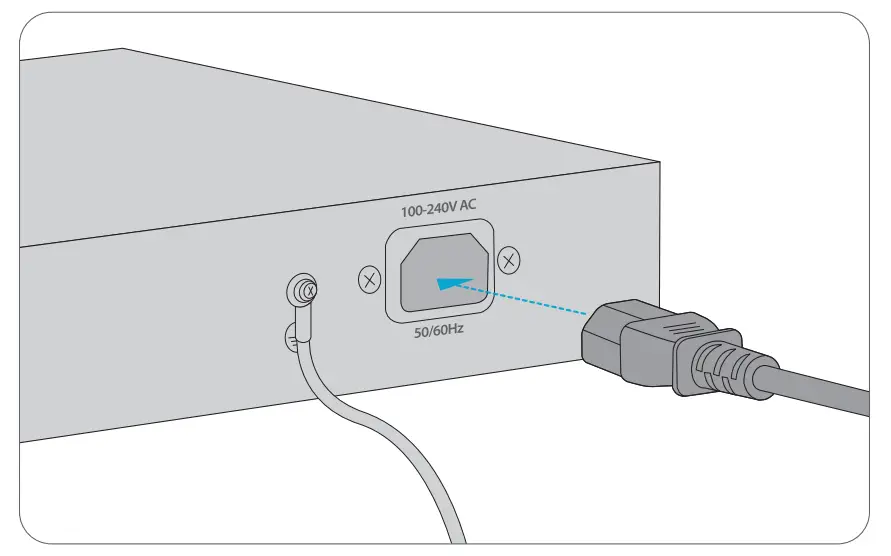 FS S3700 24T4F Switch Full Gigabit Access Switch - power