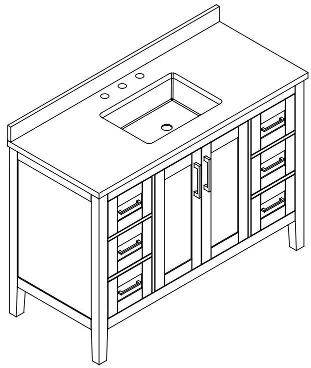 HOME DECORATORS COLLECTION Sepal 48 Inch Bath Vanity -