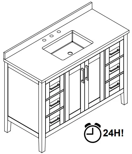 HOME DECORATORS COLLECTION Sepal 48 Inch Bath Vanity - Drying