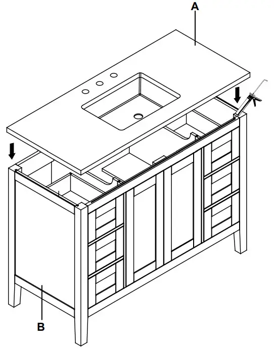 HOME DECORATORS COLLECTION Sepal 48 Inch Bath Vanity - countertop