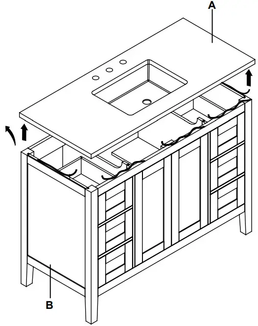 HOME DECORATORS COLLECTION Sepal 48 Inch Bath Vanity - unpacking and the handling