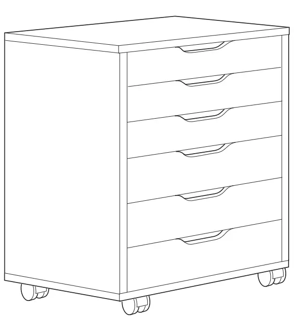 IKEA ALEX Drawer Unit On Castors