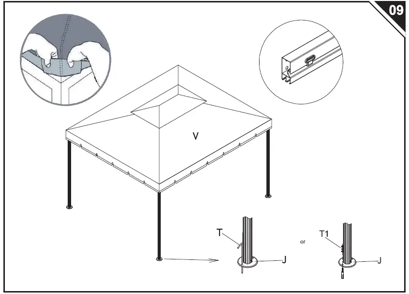 Outsunny-01-0879 2-Tier-Metal-Garden-Gazebo-and-Curtains-11