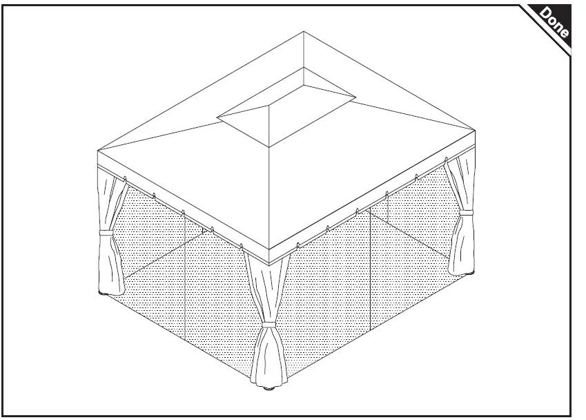Outsunny-01-0879 2-Tier-Metal-Garden-Gazebo-and-Curtains-14