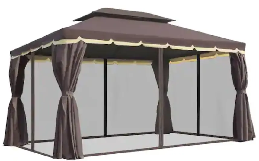 Outsunny-01-0879 2-Tier-Metal-Garden-Gazebo-and-Curtains-PRODUCT-IMAGE