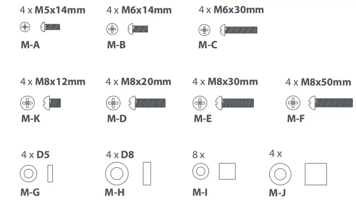 ONE FOR ALL WM2451 Smart Full-Motion TV Wall Mount - Tools