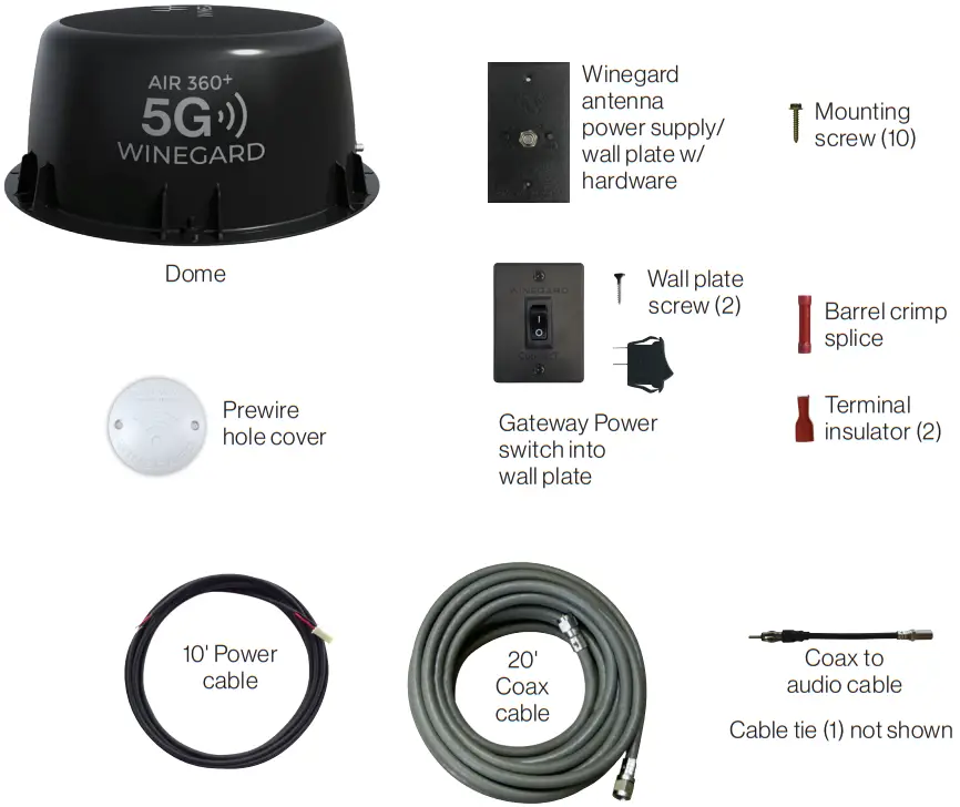 WINEGARD AR2 5G1 Air 360 Plus 5G HDTV Antenna - the Box