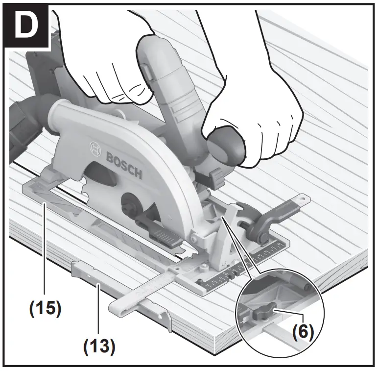 Sawing with the parallel guide