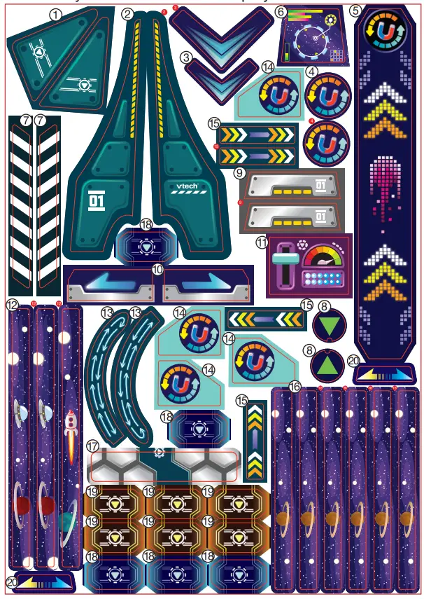 vtech 559803 Marble Rush Magnetic Magic - LABEL APPLICATION