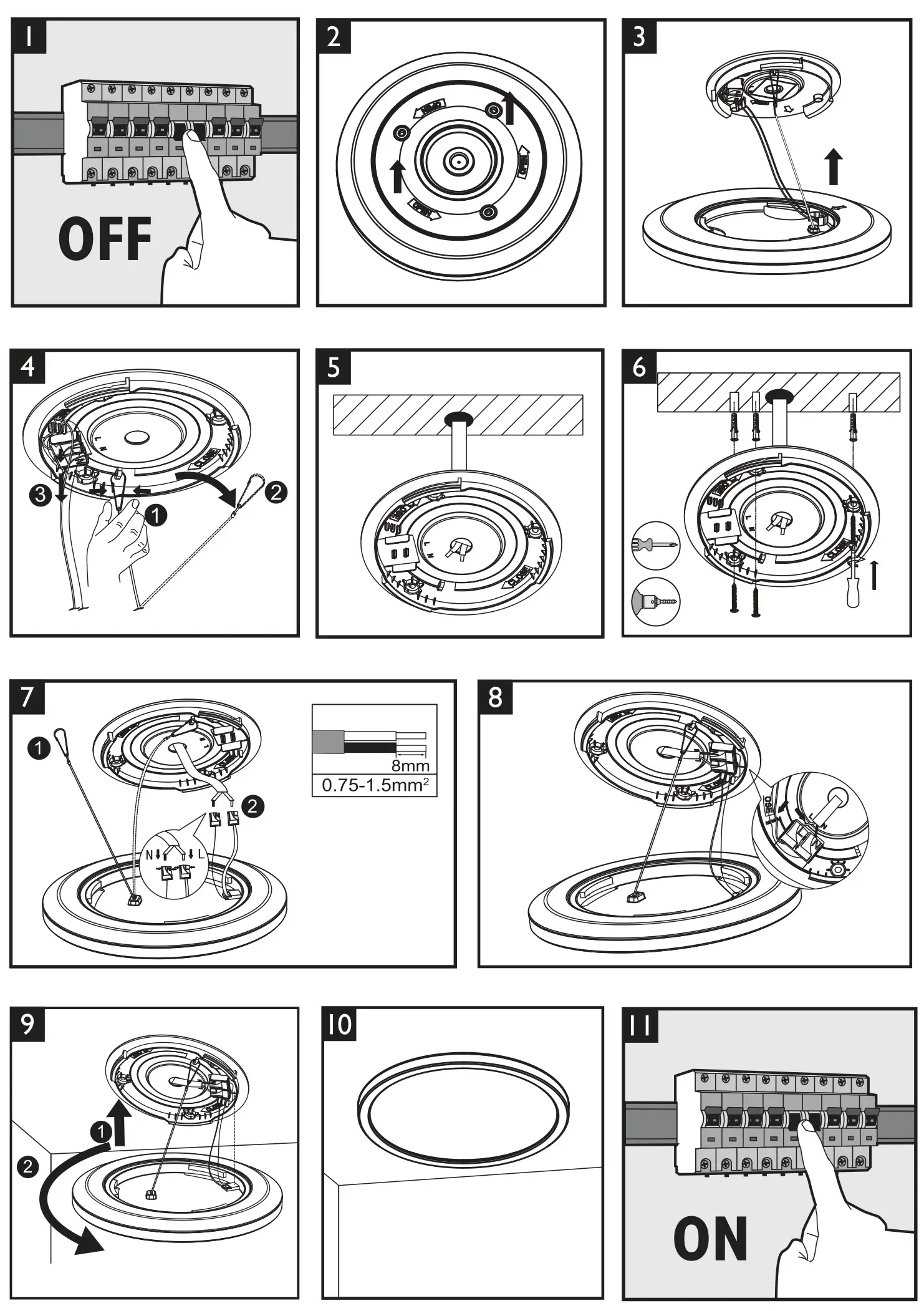WiZ 2767158 SuperSlim LED Wi-Fi Ceiling Light - Figure 1-11