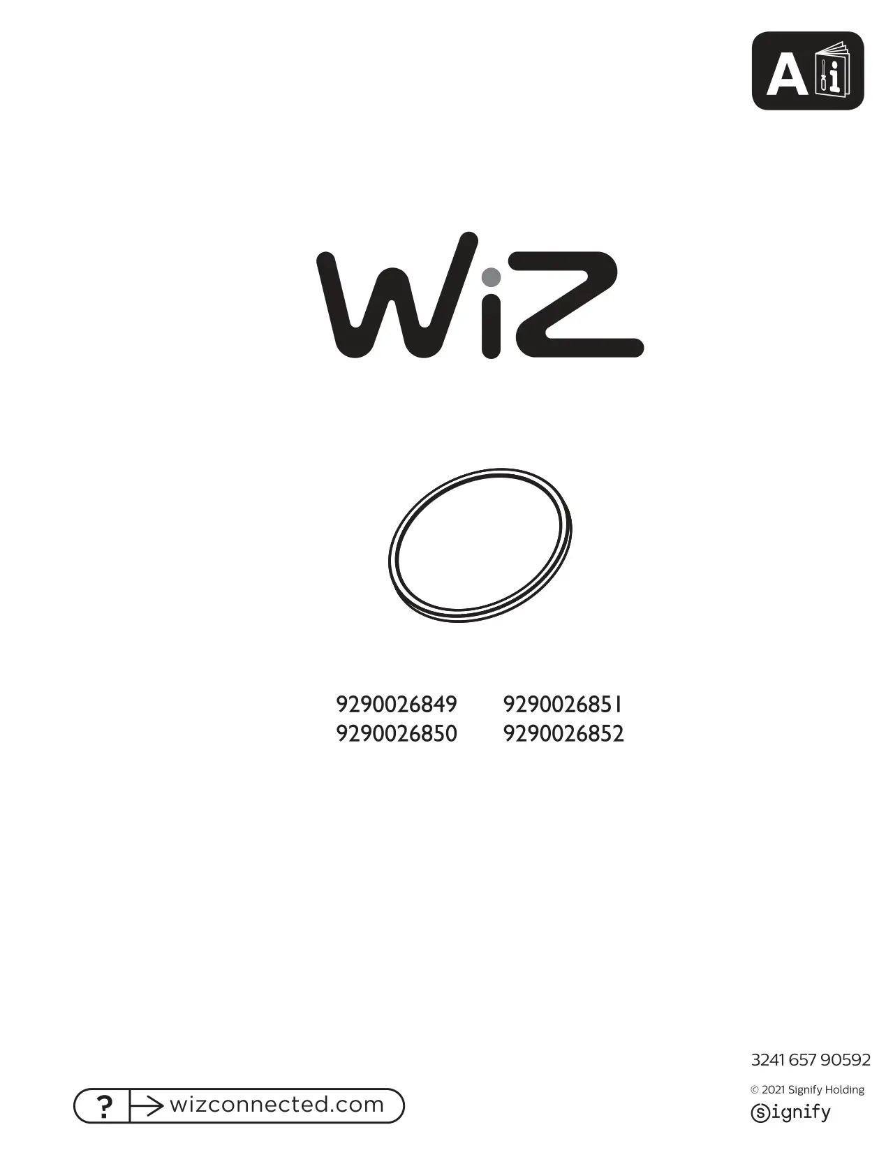 WiZ 2767158 SuperSlim LED Wi-Fi Ceiling Light Instruction Manual