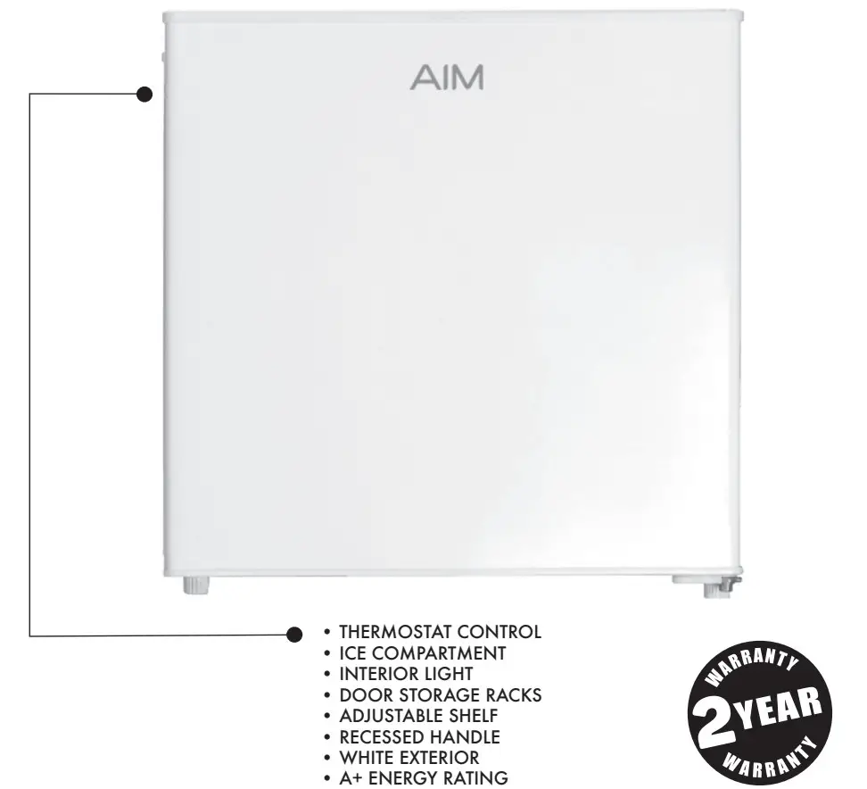 AIM F42SDW 41L Bar Fridge
