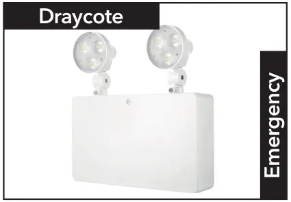 Lumineux 410256 Draycote Emergency Twin Spot - Draycote