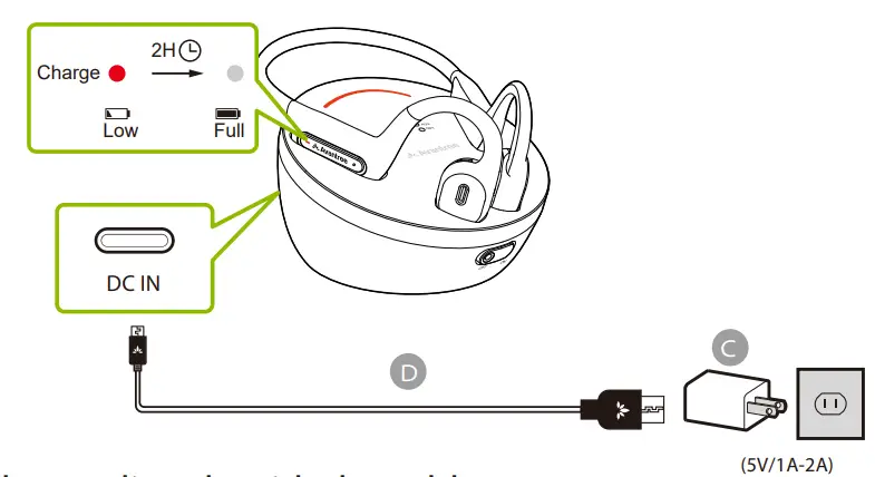 Charging the Earphones