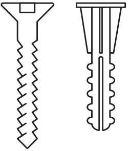 Plugs & screws Used with mounting plat