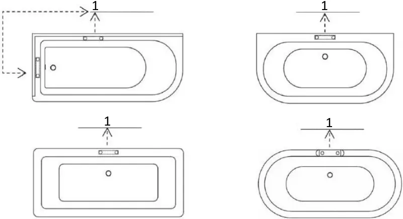 better bathrooms BeBa 28434 Bath with Metal Feet B4