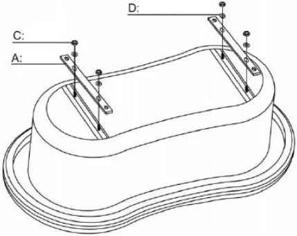 better bathrooms BeBa 28434 Bath with Metal Feet C2