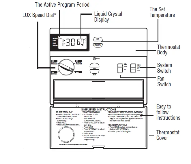 Luxpro-PSPH521-PROGRAMMABLE-THERMOSTAT-Installation-Manual-fig-2