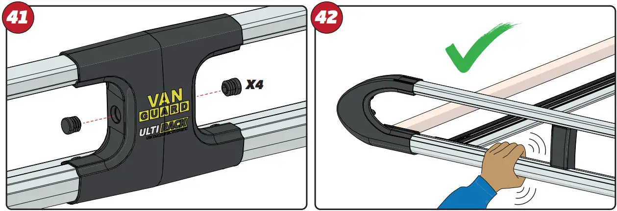VAN GUARD VGUR 245 ULTI Rack L3 H2 Twin Door Roof Rack - fig 16