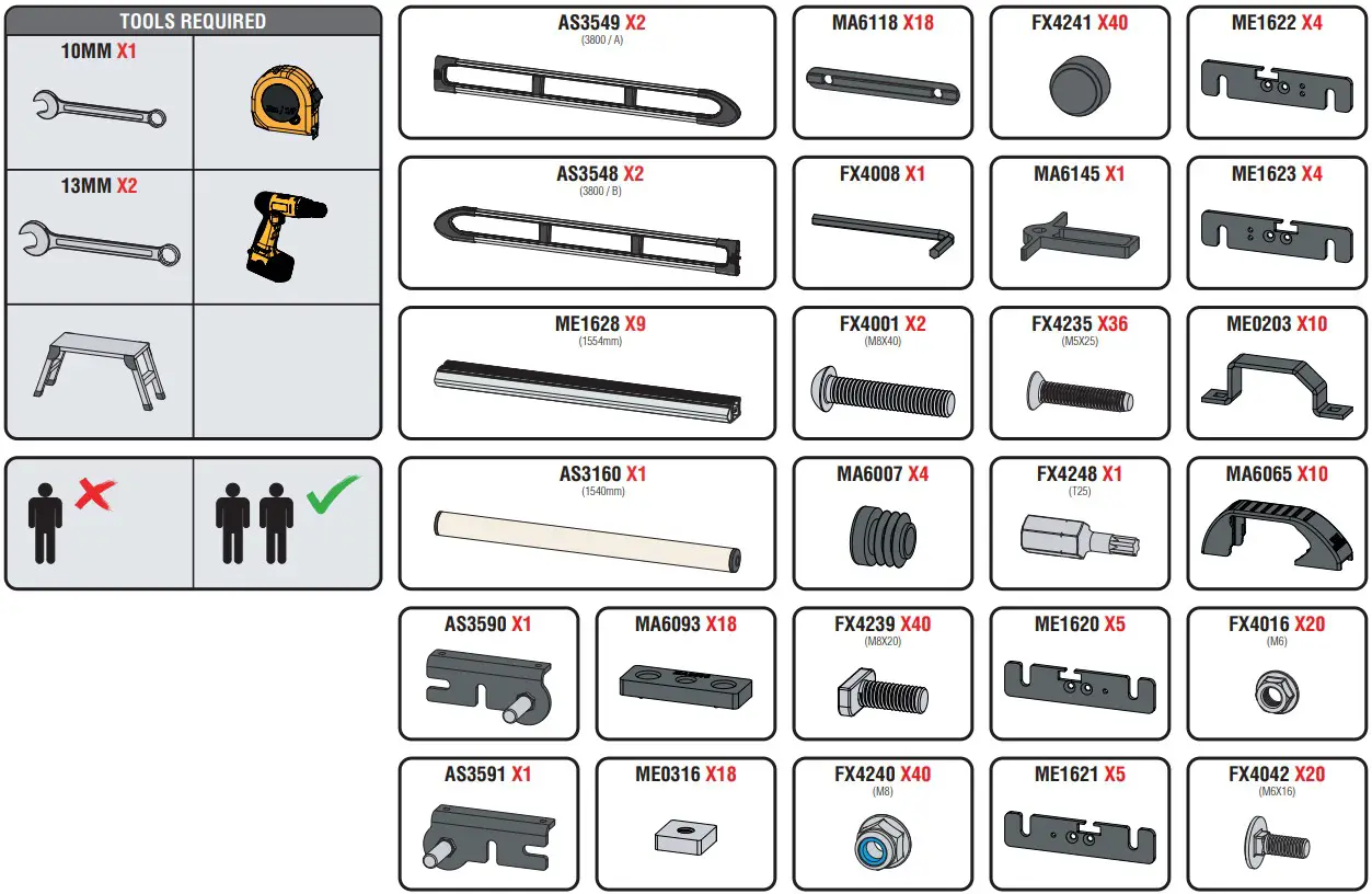 VAN GUARD VGUR 245 ULTI Rack L3 H2 Twin Door Roof Rack - fig 2