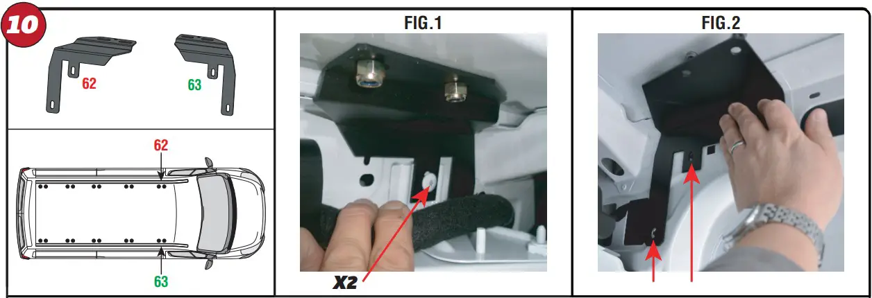 VAN GUARD VGUR 245 ULTI Rack L3 H2 Twin Door Roof Rack - fig 7
