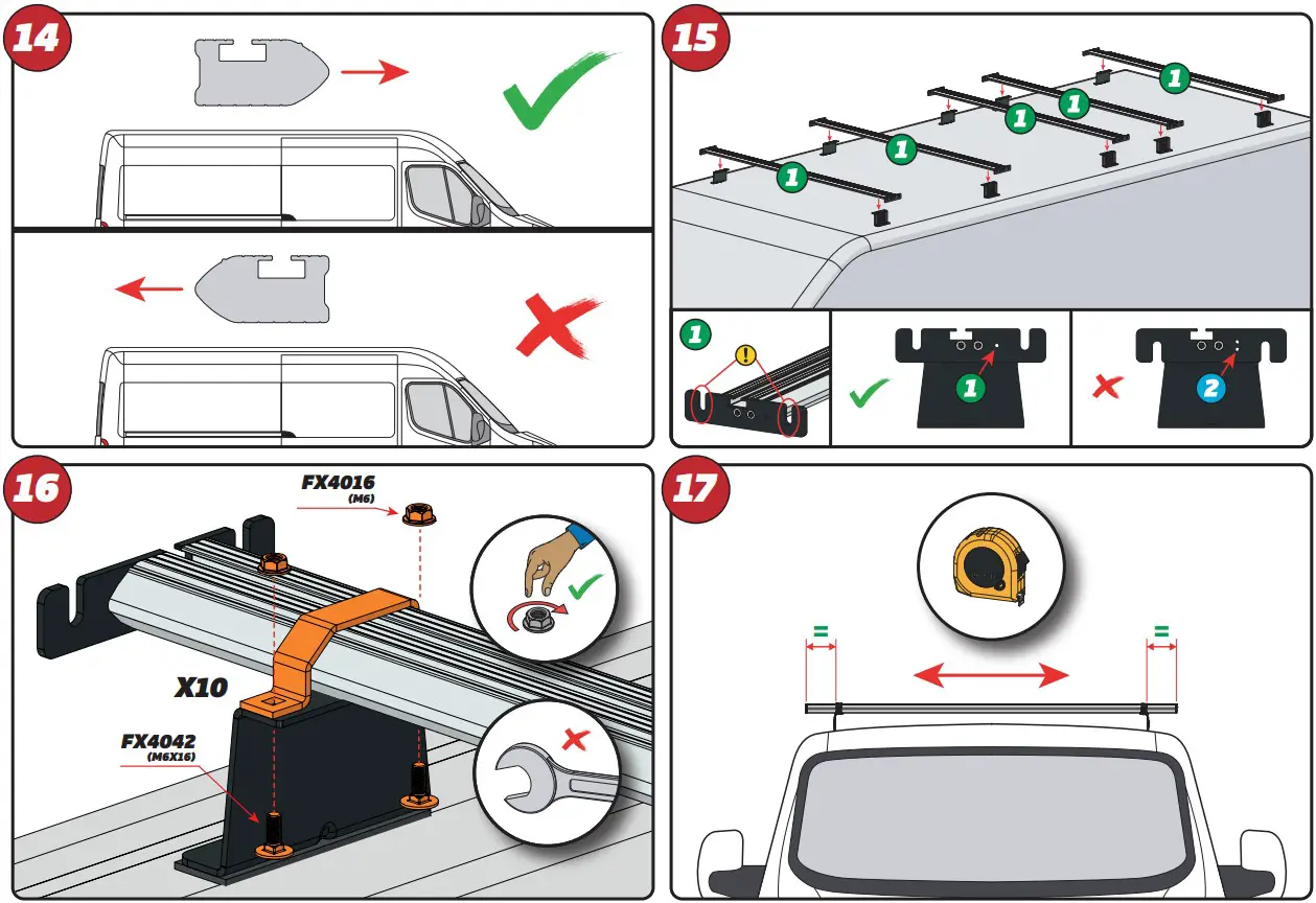 VAN GUARD VGUR 245 ULTI Rack L3 H2 Twin Door Roof Rack - fig 9