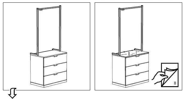 IKEA-NORDLI-Chest-of-8-Drawers-Add-on-Clothes-Rail-12