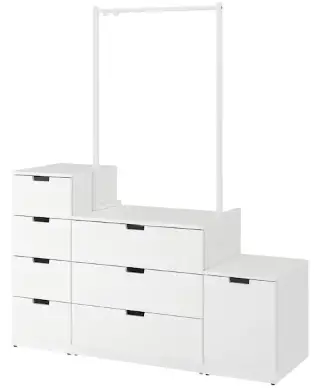 IKEA-NORDLI-Chest-of-8-Drawers-Add-on-Clothes-Rail-product-image