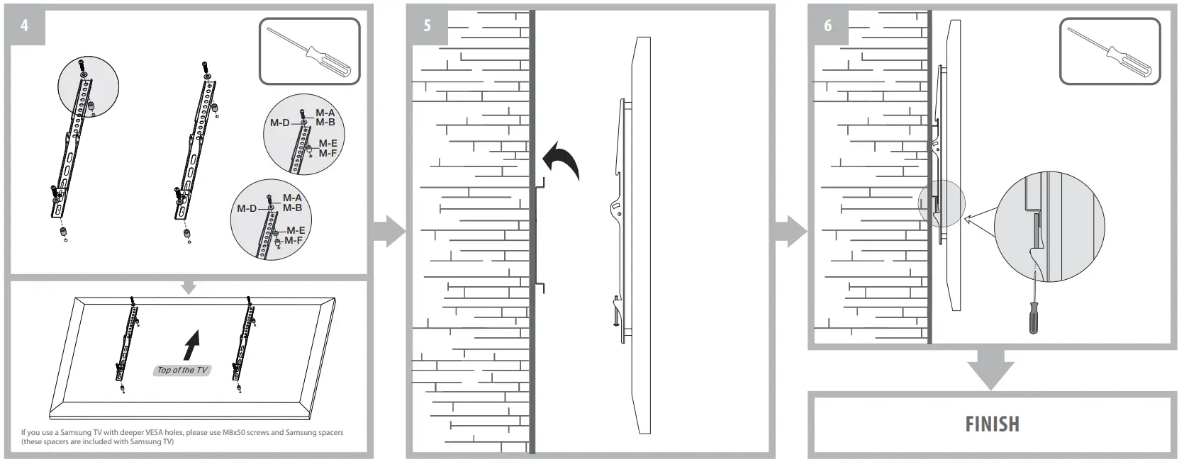ONE FOR ALL WM2611 Smart Fixed TV Wall Mount - Mounting 1