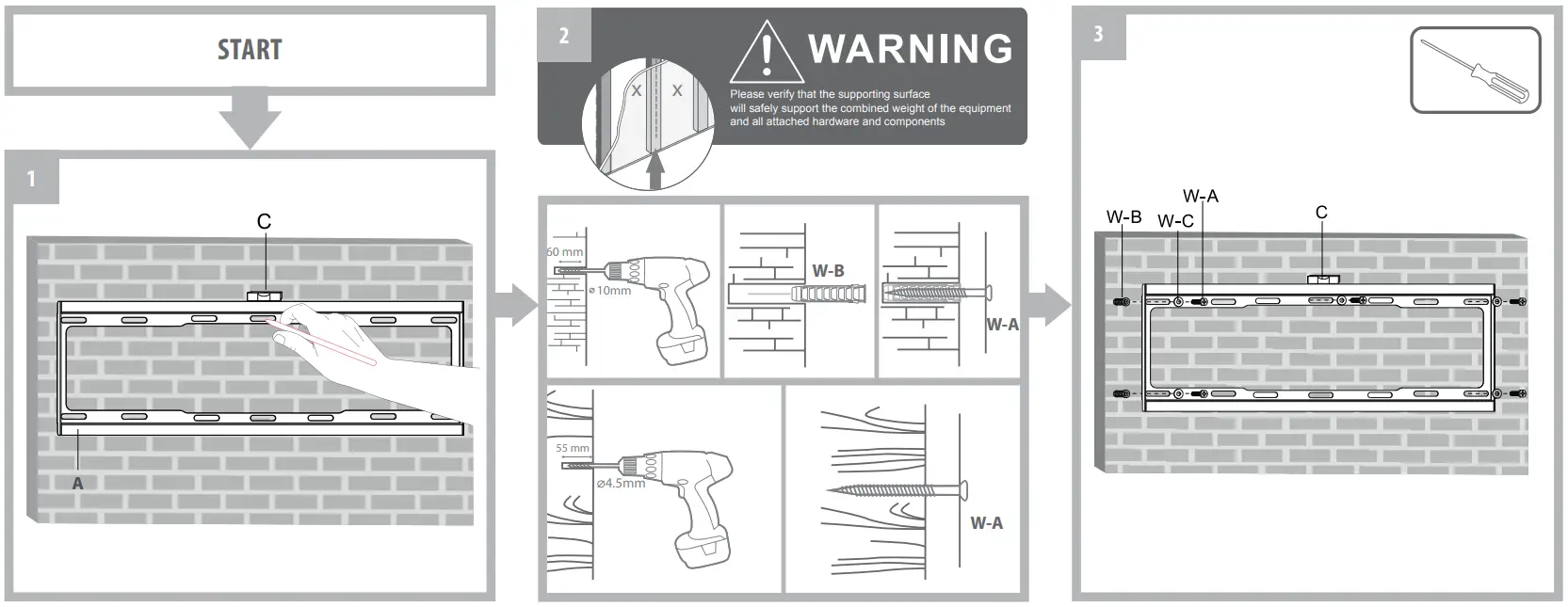 ONE FOR ALL WM2611 Smart Fixed TV Wall Mount - Mounting