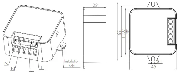 HYTRONIK HTG01 5 0 Real Time Keeper and Repeater Module - Dimensions 1