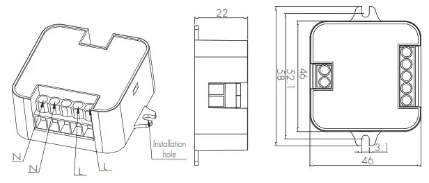 HYTRONIK HTG01 5 0 Real Time Keeper and Repeater Module - Dimensions 2