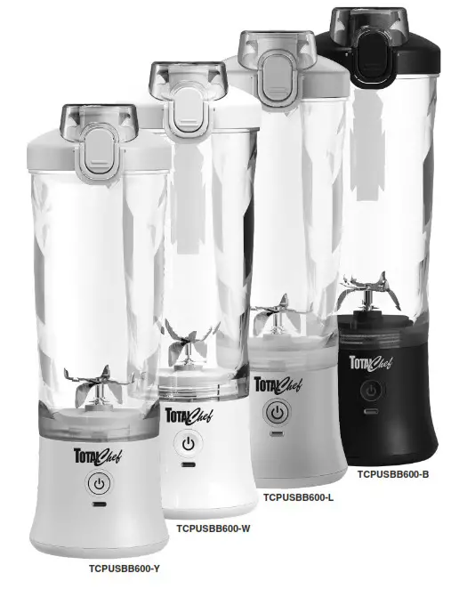 Total Chef TCPUSBB600-L Cordless Portable Blender