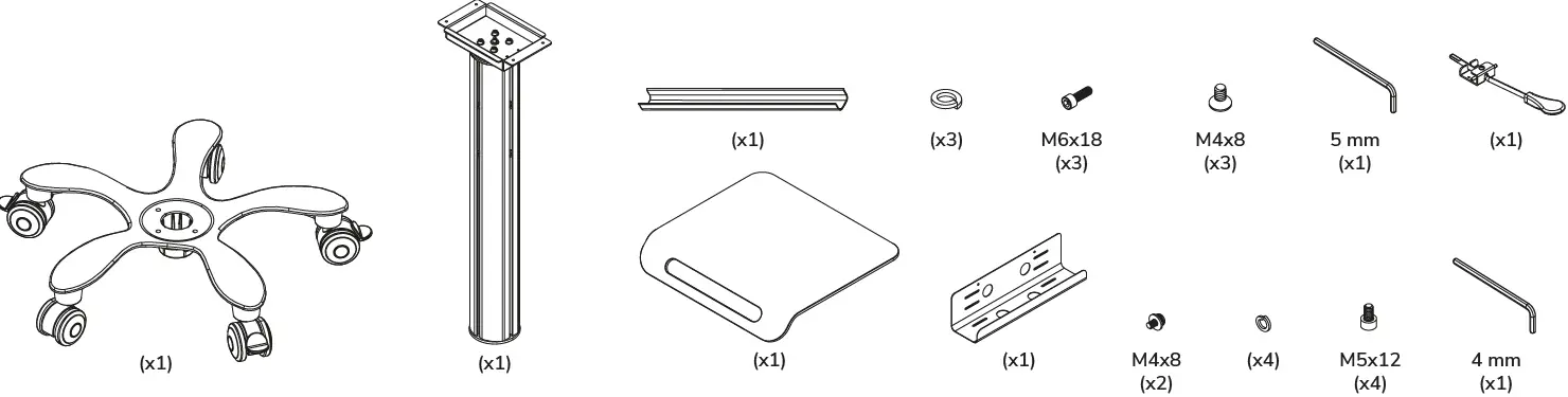 Neomounts-MED-M050-Medical-Mount-Cart-fig-3