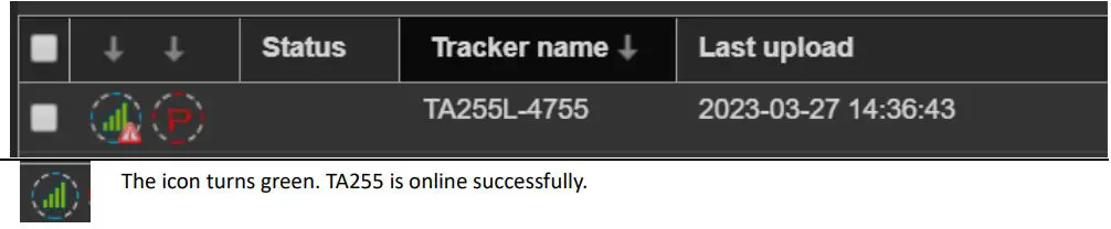 meitrack TA255 Series Solar Asset Tracker User Guide - Check the device online