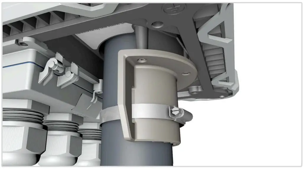 c. Clamp to the Pole