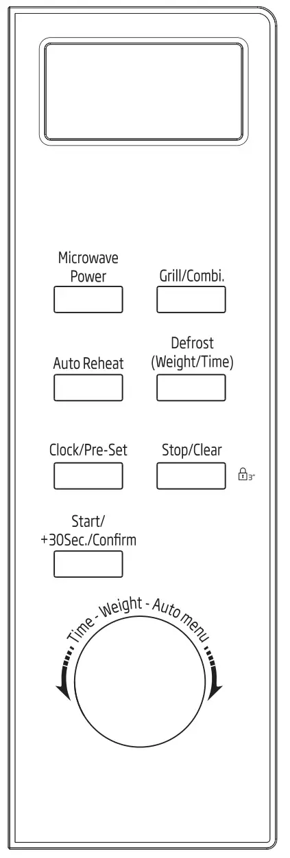 beko MGF 23210 X Microwave Oven - Control panel