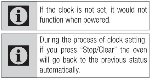 beko MGF 23210 X Microwave Oven - Press “Clock Pre-set” to finish clock setting