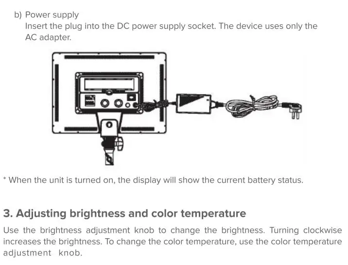 Newell Air 1100 LED Light User Manual - Power supply