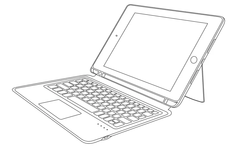 J BURROWS JB102KBTCH Keyboard Folio with Touch Pad