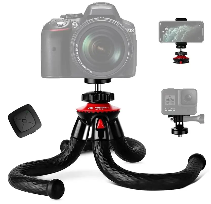 Fotopro-UFO2-set-Flexible-Camera-Tripod-with-Remote-product
