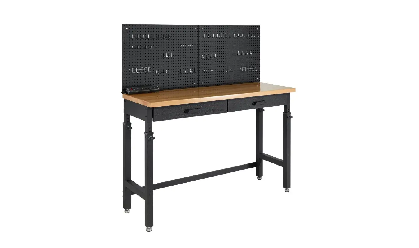 Member S Mark 20802 B Height Adjustable 2 Drawer Workbench With Pegboard Set Instruction Manual