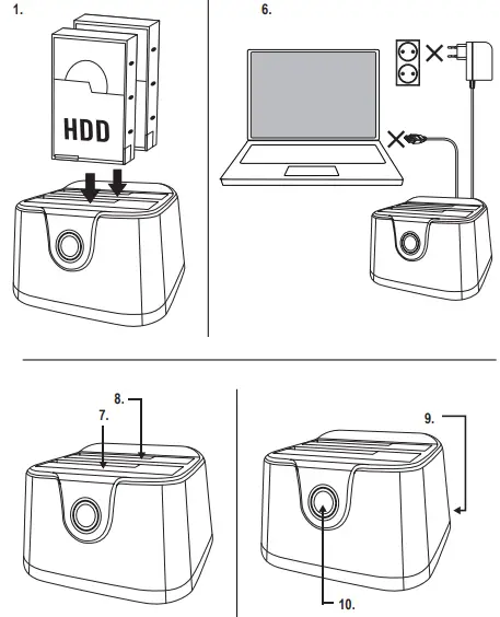 DELTACO-MAP-GD35U3-USB-3.0-Docking-Station-with-Cloning-FIG-1
