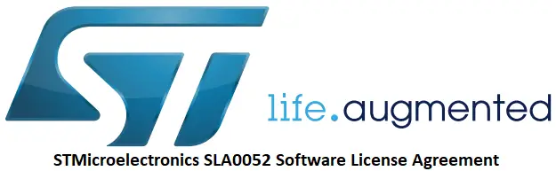 STMicroelectronics SLA0052 Software License Agreement
